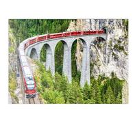 Bernina Express Glacier Train On The Landwasser Viaduct In The Swiss Alps - Premium 500 pieces Puzzle - MyPuzzle special collection from Puzzle Galaxy