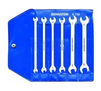 Bernstein 6-750 Double Open-Ended Wrench Set In Plastic Case - 6 Piece