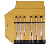 Bernstein Watchmaker's Micro Screwdriver Set 6-Piece Slotted 0.6/1.0/1.5 mm & Phillips PH0000 / PH000 / PH000, Watchmaker Tool Set, for Watches, Glasses, Repair, Made in Germany