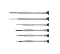 Bernstein Watchmaker's Micro Screwdriver Set 6-Piece Slotted 0.6/1.0/1.5 mm & Phillips PH0000 / PH000 / PH000, Watchmaker Tool Set, for Watches, Glasses, Repair, Made in Germany