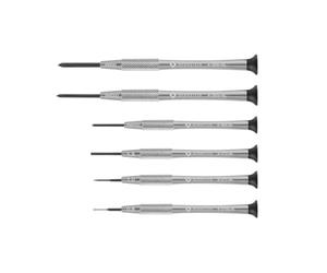Bernstein Watchmaker's Micro Screwdriver Set 6-Piece Slotted 0.6/1.0/1.5 mm & Phillips PH0000 / PH000 / PH000, Watchmaker Tool Set, for Watches, Glasses, Repair, Made in Germany