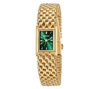 BERNY Gold Watch for Women Rectangular Wristwatch Waterproof Luxury Female Analog Quartz Watch All Stainless Steel Sun-ray Dial Birthday Presen