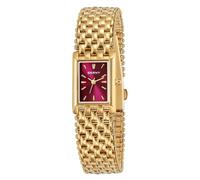 BERNY Gold Watch for Women Rectangular Wristwatch Waterproof Luxury Female Analog Quartz Watch All Stainless Steel Sun-ray Dial Birthday Presen