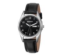 BERNY Quartz Watch for Men Analog Wristwatch Fashion Dress Watch Easy to Read 3D Stereo Arabic Numeral Marker Male Birthday Present