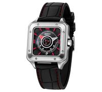 BERNY Square Automatic Watch for Men 10ATM Waterproof Analog Mechanical Wristwatch with Super Luminous AR Coating Sapphire Lens Fluororubber Strap