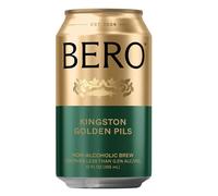 BERO Kingston Golden Pils Non-Alcoholic Beer, 6-Pack Lager-Style Craft Brew, NA Beer by Tom Holland, Golden Taste, Alcohol Alternative Beverages, Drink for Any Occasion