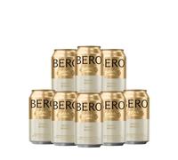 BERO Noon Wheat Beer 0.5% Alcohol Free Beer - 355ml Cans, Smooth & Refreshing Wheat, Low Alcohol, Vegan Friendly (8 Pack)