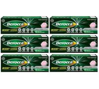 Berocca Boost Effervescent Tablets with Guarana, Caffeine and Vitamin B12, Also Contains Vitamin C and Magnesium, 60 Tablets (6 Pack of 10) - 2 Months Supply