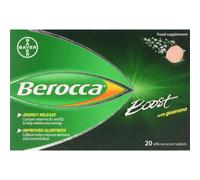 Berocca Boost Vitamin, Minerals and Guarana Effevescent 20 Tablets