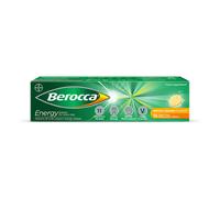 Berocca Vitamin C Effervescent Tablets, with Magnesium, Vitamin B12 and Vitamin B Complex (B1, B2, B3, B5, B6, B7, B9 and B12), Orange Flavour Tablets, 15 Tablets