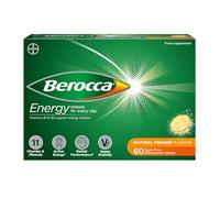 Berocca Energy Effervescent Tablets, Orange Flavour, 60 Tablets