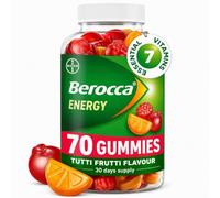 Berocca Energy Multivitamin Gummies, Tutti Frutti Flavour, 70 Gummies
