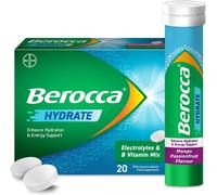 Berocca Hydrate Mango Passionfruit Flavour 20 Effervescent Tablets 20 Effervescent Tablets