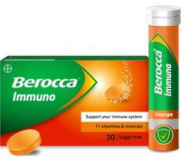 Berocca Immuno Effervescent Tablets, 11 Vitamins & Minerals, 30 Tablets