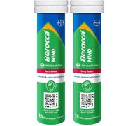 Berocca Mind Effervescent Tablets Including B Vitamins, with Spanish Sage to Support Memory and Mental Performance - 15 Tablets - Berry Flavour (Pack of 2)