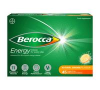 Berocca Natural Orange Flavour 45 Sugar Free Effervescent Tablets