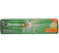 Berocca Vitamin C Effervescent Tablets, with Magnesium, Vitamin B12 and Vitamin B Complex (B1, B2, B3, B5, B6, B7, B9 and B12), Orange Flavour Tablets, 15 Tablets