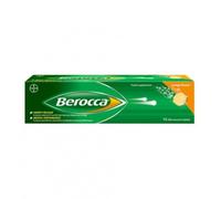 Berocca Vitamin C Effervescent Tablets, with Magnesium, Vitamin B12 & Vitamin B Complex, Orange Flavour, 1 Pack of 15 Tablets - 2 Weeks Supply