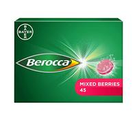 Berocca Vitamin C Effervescent Tablets - Including B Vitamins, Magnesium, Calcium & Zinc - Support Energy Release & Immune System - 45 Tablets - Mixed Berries Flavour
