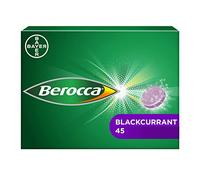 Berocca Vitamin C Effervescent Tablets - Including B Vitamins, Magnesium, Calcium & Zinc - Support Energy Release & Immune System - 45 Tablets - Blackcurrant Flavour
