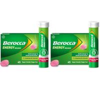 Berocca Vitamin C Effervescent Tablets, Mixed Berries Flavour, 45 Tablets (Pack of 2)