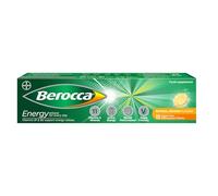 Berocca Vitamin C Effervescent Tablets, with Magnesium, Vitamin B12 and Vitamin B Complex (B1, B2, B3, B5, B6, B7, B9 and B12), Orange Flavour Tablets, 15 Tablets