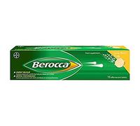 Berocca Vitamin C Effervescent Tablets, with Magnesium, Vitamin B12 and Vitamin B Complex, Mango Flavour, 1 Pack of 15 Tablets - 2 Weeks Supply
