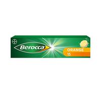 Berocca Vitamin C Effervescent Tablets, with Magnesium, Vitamin B12 & Vitamin B Complex, Orange Flavour, 1 Pack of 15 Tablets - 2 Weeks Supply