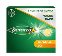 Berocca Vitamin C Effervescent Tablets - Orange Flavour - 1 Pack of 90 Tablets