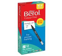 Berol Assorted Colour Broad Or Fine Felt Tip Colouring Writing Drawing Pens Art