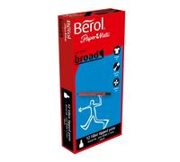 Berol Colour Broad Fibre Tipped Pen - Black, Pack of 12