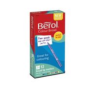 Berol Colour Broad Pen Water Based Ink Assorted (Pack of 12) S0672840