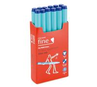 Berol Colour Fine Fibre Tipped Pen with 0.6 mm Line Width - Black, Pack of 12