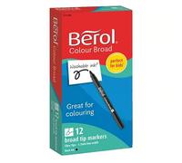 Berol Colourbroad Marker Pk12 - Black