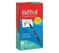 Berol Colour Broad Markers 2141502 - Black - Pack of 12