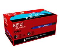 Berol Dry Wipe Pen Broad Nib 1.6 mm - Black, Box of 200