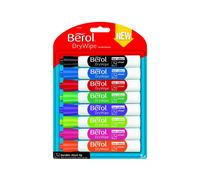 Berol Dry Wipe Whiteboard Marker Pens Assorted Colours Pack of 8 (1984884)