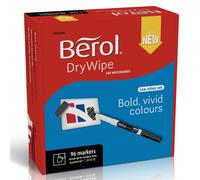 Berol Dry Wipe Whiteboard Marker Pens Black Broad Tip Pack of 192