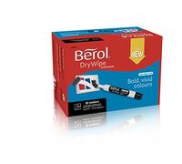 Berol Dry Wipe Whiteboard Marker Pens Chisel Tip Assorted Colours 48 Count Dry Erase Markers