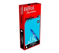 Berol Dry Wipe Whiteboard Pen Fine Nib 1 mm - Black, Box of 12