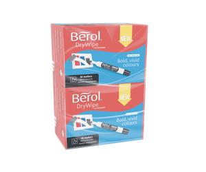 Berol Drywipe Marker Bullet Tip Assorted Whiteboard Pen (Pack of 96) 1984869