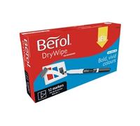 Berol DryWipe Pen Fine Black, Pack of 12 1984901