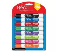 Berol DryWipe Whiteboard Pen Bullet Tip Assorted Colours (Pack 8) - 1984865