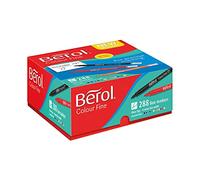 Berol Felt Tip Colouring Pens | Fine Point (0.6mm) | Assorted Colours with Washable Ink | Class Pack of 288 Markers