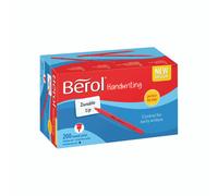 Berol Handwriting Pen Round Shape Washable Blue Ink Bright Barrels Pack of 200