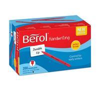 Berol Handwriting Pens Round Shape Washable Black Ink Bright Barrels Class Pack Of 200