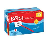 Berol Handwriting Pen Round Shape Washable Blue Ink Bright Barrels Pack of 200