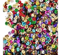 Berolle 100g Bulk Loose Sequins Iridescent Spangles Bulk Cup Sequins Round Loose PVC Spangles Mixed Colors for DIY Arts Crafts Making Jewelry Making Clothes