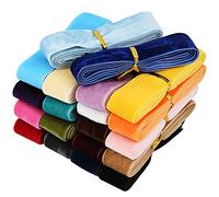 Berolle 20 Yards 20 Colors Crushed Velvet Ribbon - Vintage Gift Wrapping Ribbon for Choker, Wedding, DIY Crafts, Chinese Style Jewelry & Clothing Accessories