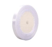 Berolle 25 Yards Satin Ribbon Double-Sided Satin Ribbon Grosgrain Ribbon Polyester Ribbon for Gift Wrapping Craft Decorating (White, 25mm)